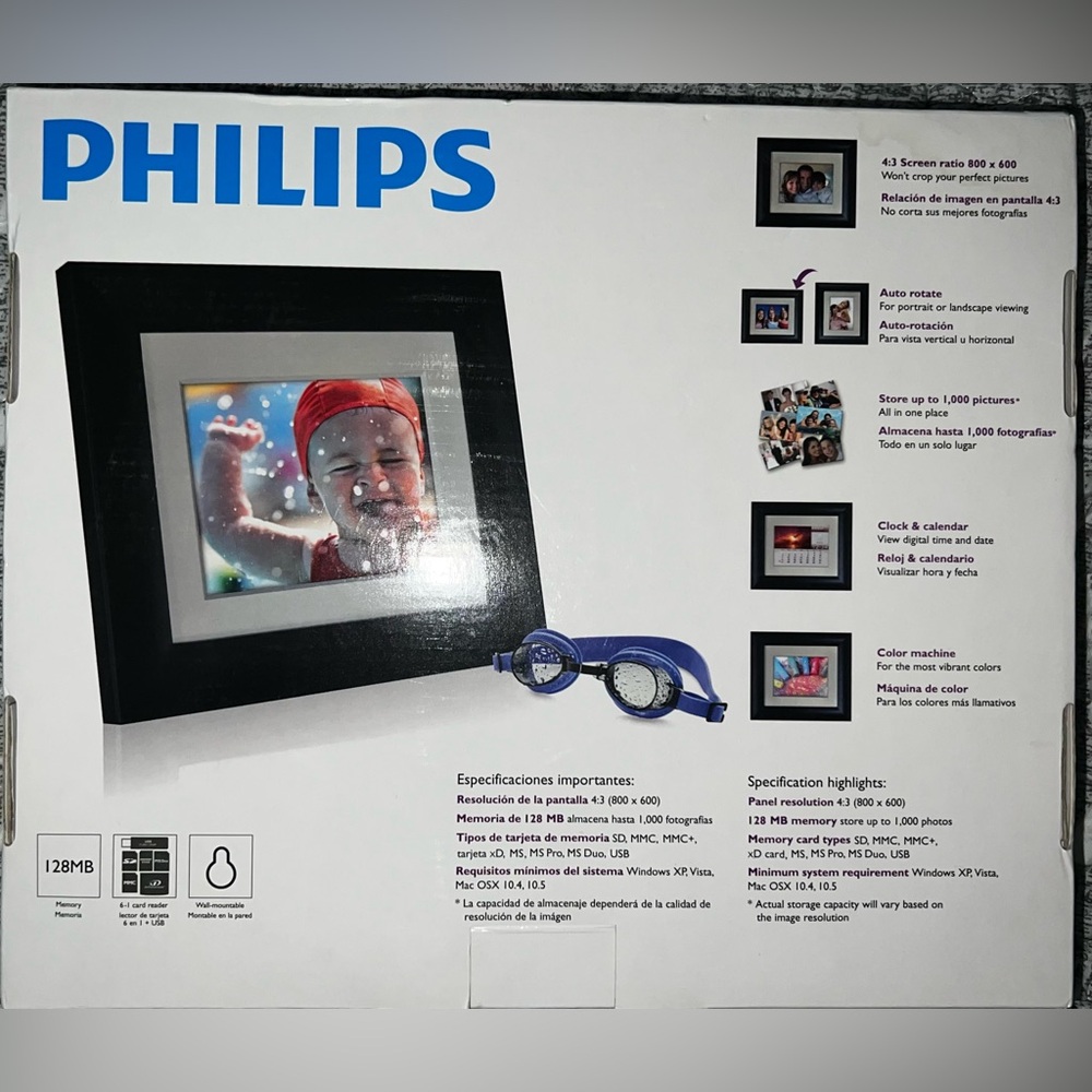 Philips SPF3007D/G7 Home Essentials Digital Photo Frame 7” - Picture 2 of 4